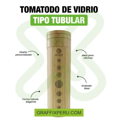 TOMATODO DE VIDRIO TIPO TUBULAR - Foto 1
