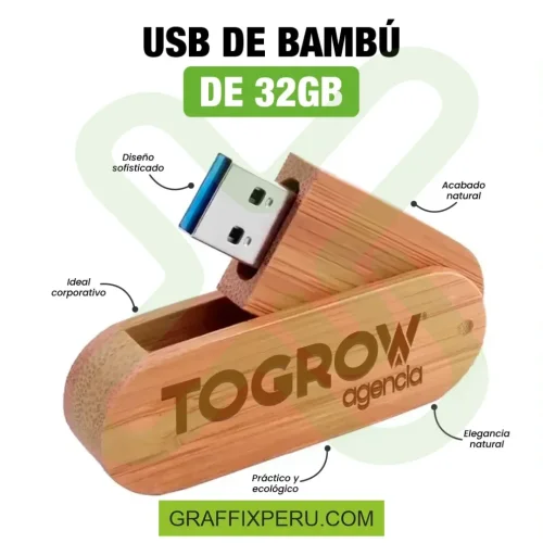 USB DE MADERA BAMBU DE 32 GB - Foto 3