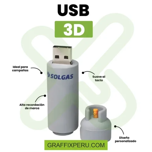 USB plastisol relieve 3D - Foto 3