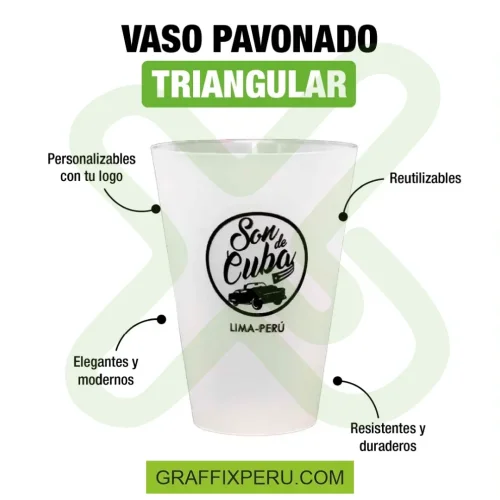 vaso pavonado triangular 20onz - Foto 5