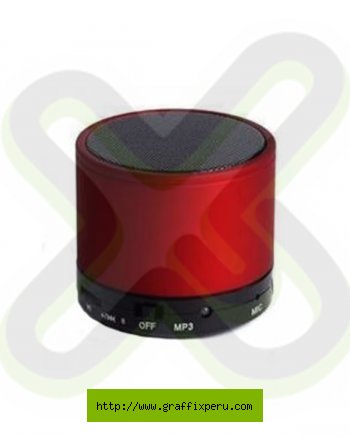 PARLANTE BLUETOOTH PUBLICITARIO ROJO