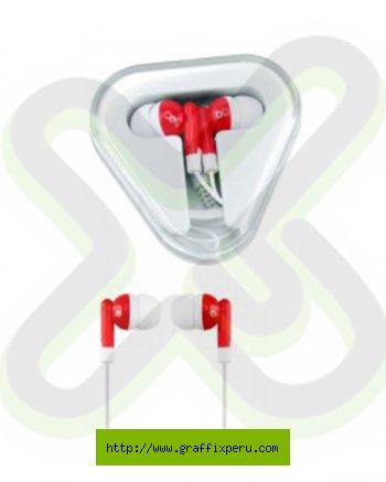 AUDÍFONO TRIANGULAR PUBLICITARIO ROJO